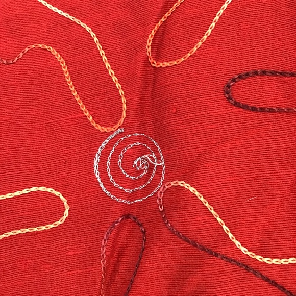 Tantrum Collections Made In India  Embroidered Beaded Red Silk Shirt Jacket 3X - Picture 5 of 11